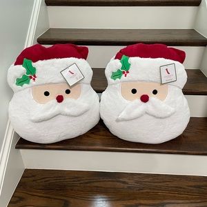 STOREHOUSE 2023 PLUSH SANTA CHRISTMAS THROW PILLOWS